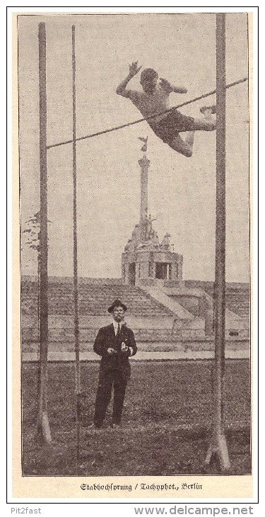 Original Zeitungsausschnitt - 1925 - Stabhochsprung , Hochsprung , Leichtathletik !!! - Leichtathletik