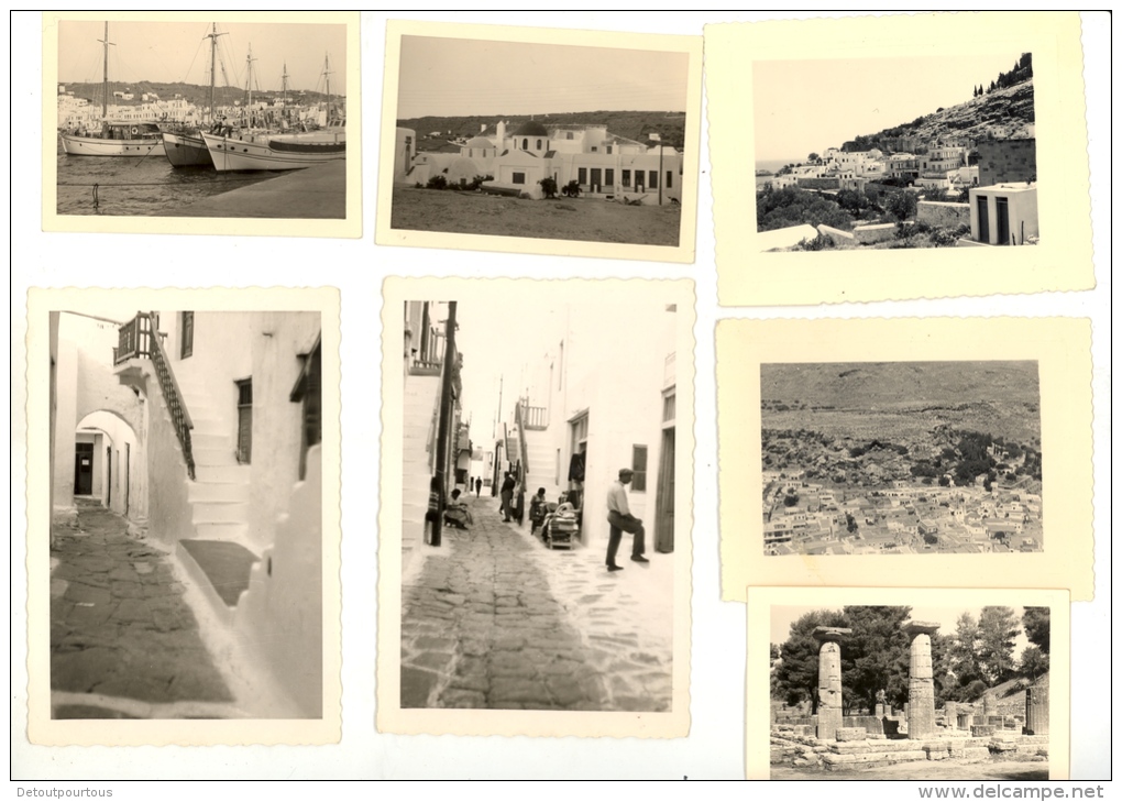 Lot X7 Photos Grèce MYKONOS LINDOS OLYMPE Greece C.1950 - Places