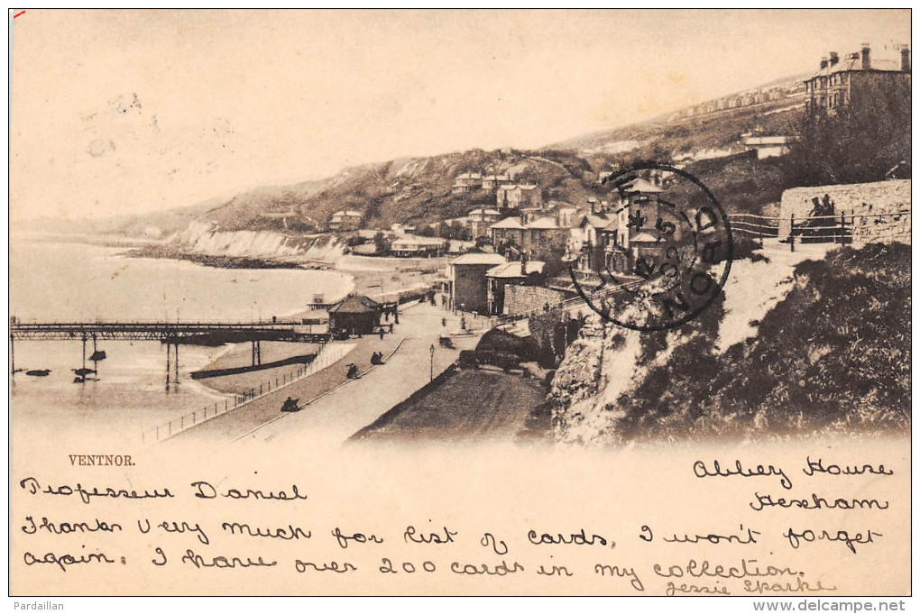 ANGLETERRE.  ÎLE DE WIGHT.  VENTNOR.  BEAU PLAN.  1902.  DOS NON DIVISE. - Ventnor