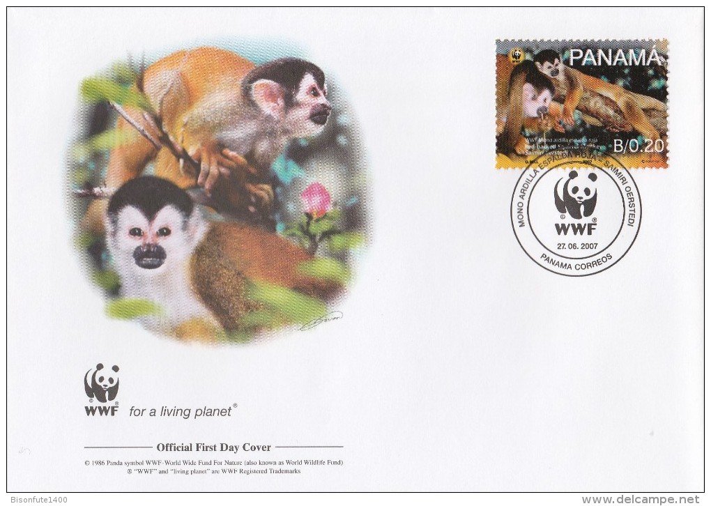 Panama 2007 - FDC WWF" - Timbres Yvert & Tellier N° 1249 à 1252. - Panama