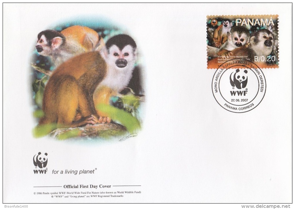 Panama 2007 - FDC WWF" - Timbres Yvert & Tellier N° 1249 à 1252. - Panama