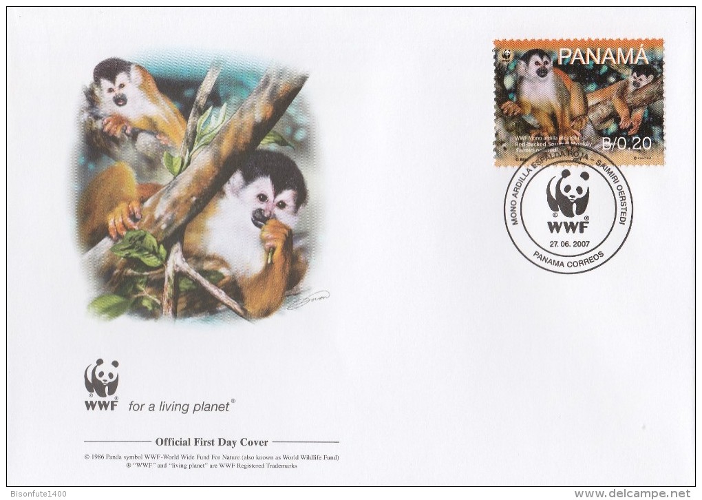 Panama 2007 - FDC WWF" - Timbres Yvert & Tellier N° 1249 à 1252. - Panama