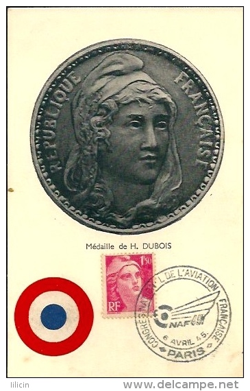 Postcard RA002098 - Medaille De Henri Alfred Auguste Dubois MAXIMUM CARD - Monnaies (représentations)