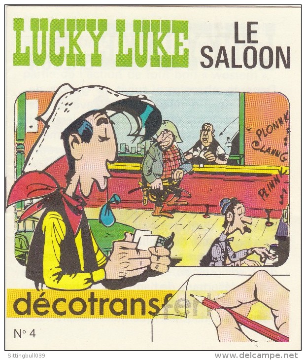 MORRIS. Lucky Luke. LE SALOON. Mini-livre Décotransfert N° 4. Complet. Dargaud 1971. TBE. Pièce De Collection ! - Autocolantes
