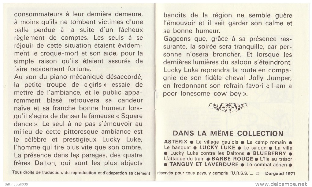 MORRIS. Lucky Luke. LE SALOON. Mini-livre Décotransfert N° 4. Complet. Dargaud 1971. TBE. Pièce De Collection ! - Autocolantes