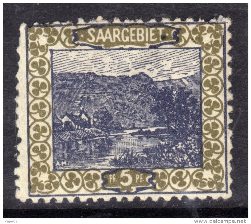 Sarre Occupation Française N° 53  XX  5 P. Olive Et Bleu-violet  Sans Charnière TB - Nuevos