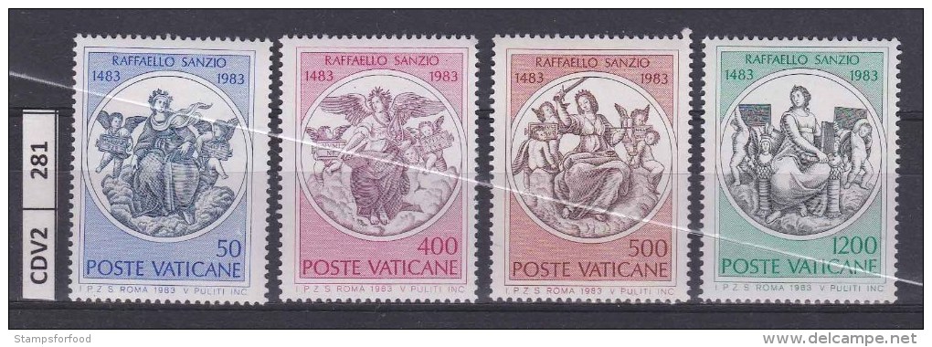 VATICANO, 1983, Centenario Raffaello Sanzio, Serie Completa Nuova Perfetta - Nuevos