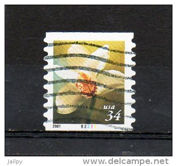 ETATS-UNIS    34 C      2001    Y&T: 3154     N° De  Roulette B2211   Oblitéré - Coils & Coil Singles