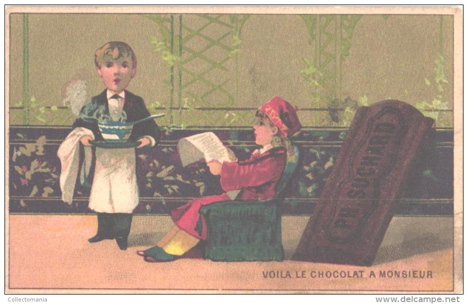 1 Litho Chromo Chocolate SUCHARD Printer Courbe Rouzet - Serie 001  M - Verso Very Good, See Scan For Recto - Suchard