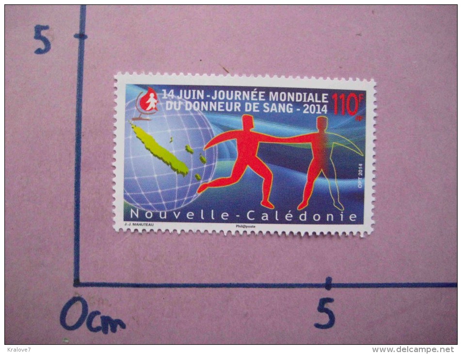 Nouvelle CALEDONIE FRANCE 2014 DONNEURS DU SANG 1 TIMBRE NEUF N. CALEDONIA HEALTH BLOOD MNH - Unused Stamps