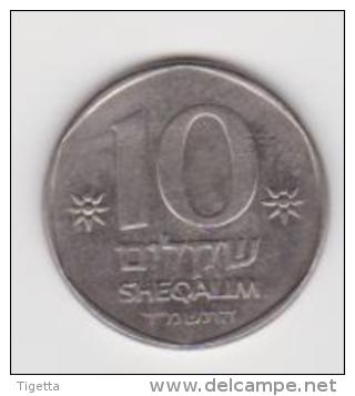 ISRAELE  10 SHEQALIM  ANNO 1984 - Israele