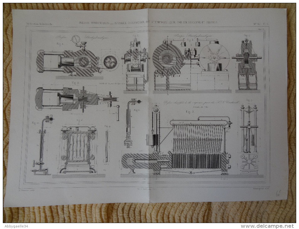 PRESSES HYDRAULIQUES _  APPAREIL D'INJECTION, DIT STERHYDRAULIQUE, PAR MM. DESGOFFE ET OLLIVIER Publication Industrielle - Máquinas