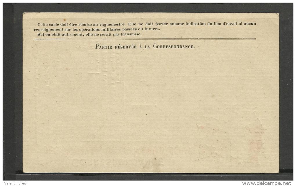 Guerre 14/18 Entier Postal Drapeaux  (2 Scans ) 1 - Guerre Mondiale (Première)