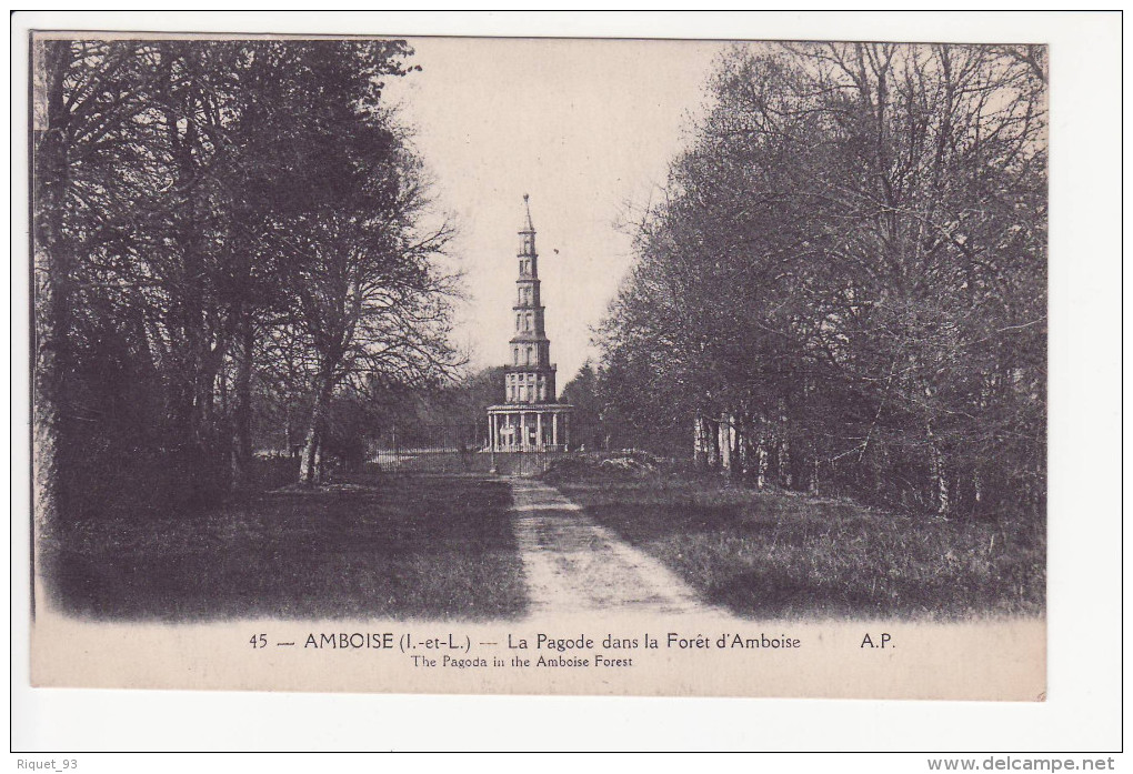 45 - AMBOISE - La Pagode Dans La Forêt D'Amboise  - A.P. - Amboise