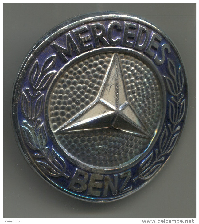 MERCEDES BENZ - Car, Auto, Insignia, Emblem, Vintage Pin, Badge, Diameter: 50mm (used) - Mercedes