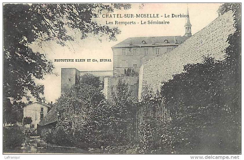Dept Div -vosges- Ref Z371- Chatel Sur Moselle - Le Durbion -les Remparts -le Seminaire -carte Bon Etat  - - Chatel Sur Moselle