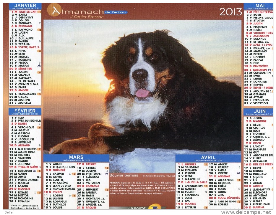 CALENDRIER ALMANACH 2013 - Grand Format : 2001-...