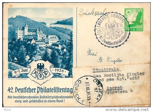 Postcard RA002101 - Deutscher Philatelistentag 1936-06-06 - Esposizioni