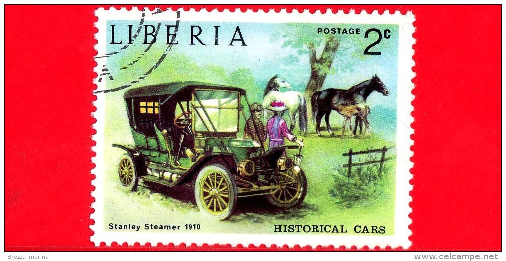 LIBERIA - USATO - 1973 - Automobili Storiche - Old Cars - Stanley Steamer, 1910 - 2 - Liberia