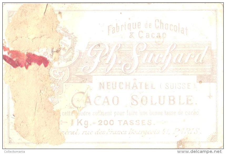 1 Litho Chromo Suisse Cacao SUCHARD - From  Serie 11 D - Boy Writes CACAO Voir Scans Pour évaluation - Suchard