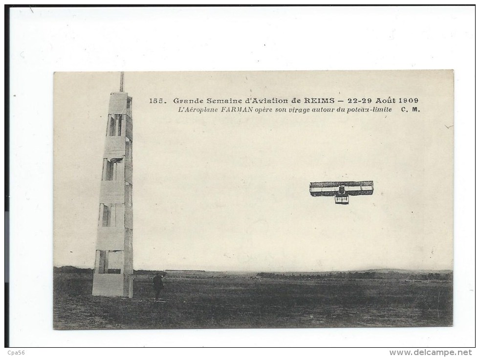 FARMAN Sur Aéroplane  - Semaine D´AVIATION REIMS Bétheny 1909 - Reuniones