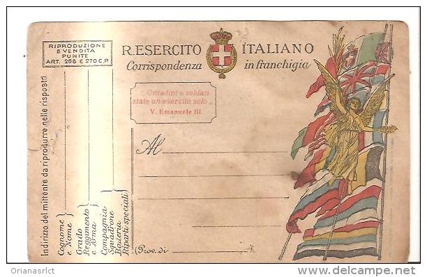 79309) Cartolina In Franchigia Regio Esercito Vittorio Emanuele III - Franchise