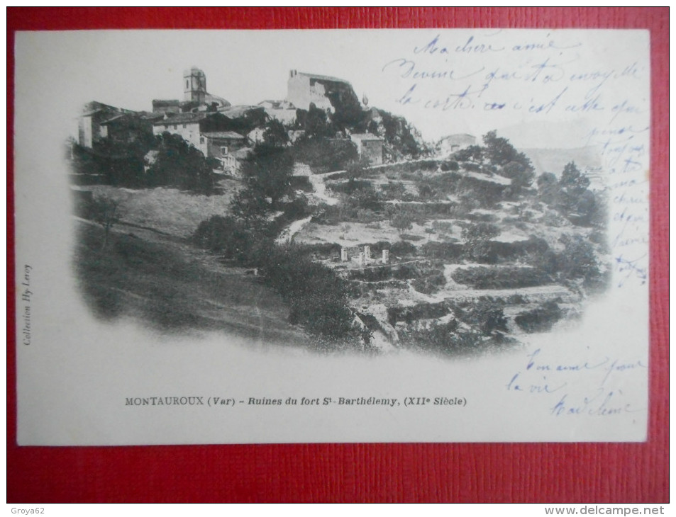 CPA 83 VAR MONTAUROUX " RUINES DU FORT SAINT BARTHELEMY" 1902 - Collection Hy-Leroy - Other & Unclassified