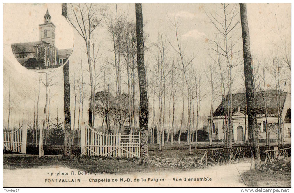 CPA PONTVALLAIN , Chapelle Notre Dame De Faigne - Pontvallain