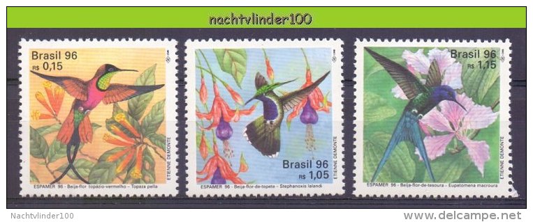 Mwe1800 FAUNA VOGELS KOLIBRIE HUMMINGBIRD BIRDS VÖGEL AVES OISEAUX BRASIL 1996 PF/MNH - Kolibries