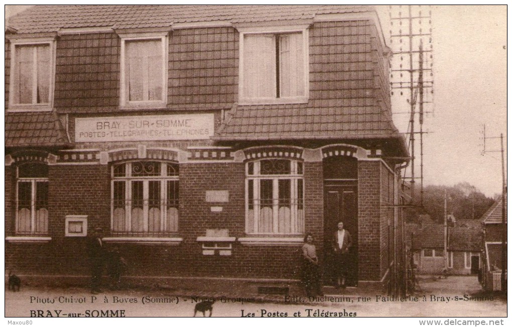 BRAY-sur-SOMME - Les Postes Télégraphes - - Bray Sur Somme