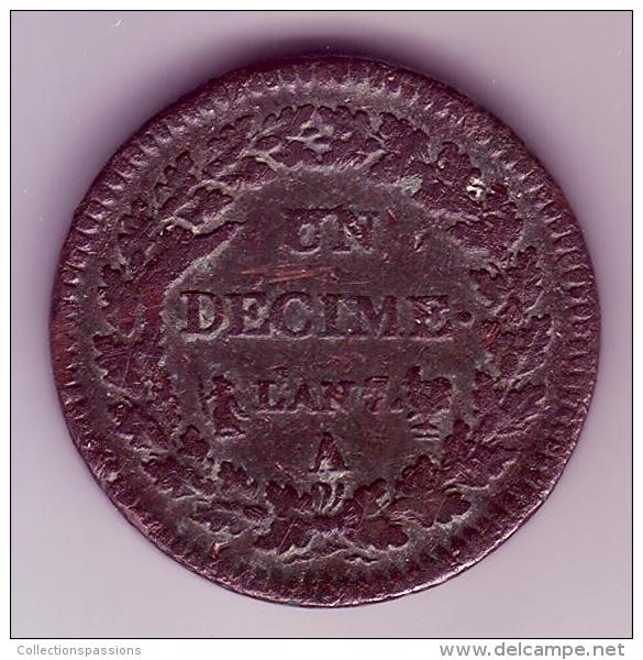 Dupré. Un Décime. An 7 A - - 1795-1799 Directoire (An IV – An VIII)