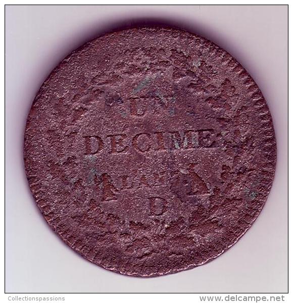 Dupré. Un Décime. An 7 D - - 1795-1799 Directoire