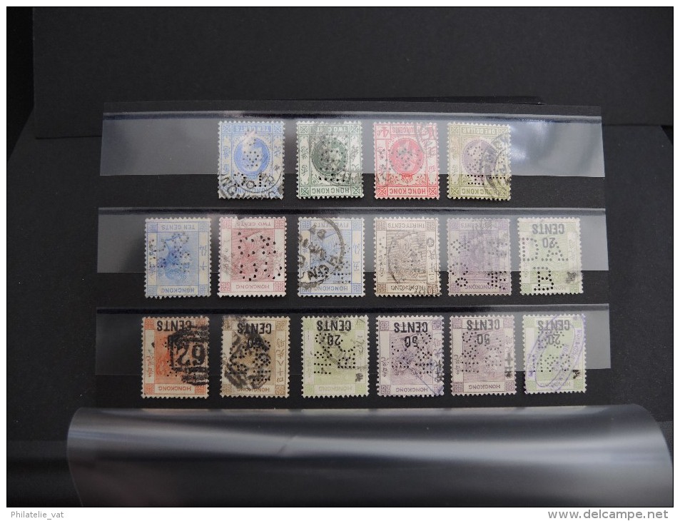 HONG KONG - Lot De 16 Valeurs Classiques Perforées - Cote 250 € Environ- TTB -  Lot N° 2120 - Oblitérés