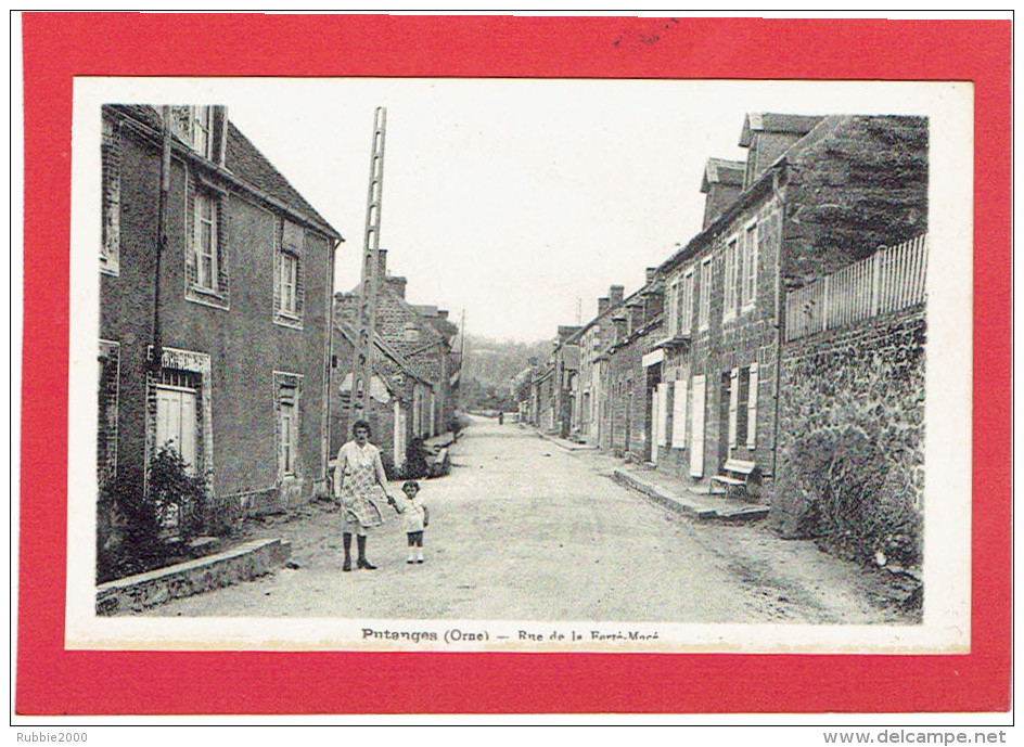 PUTANGES RUE DE LA FERTE MACE  CARTE EN BON ETAT - Putanges