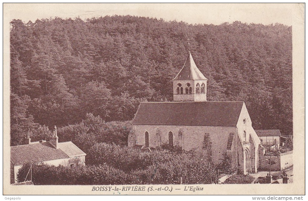 BOISSY La RIVIERE - L' Eglise ( Tampon BA 110 Etampes Au Dos ) - Boissy-la-Rivière