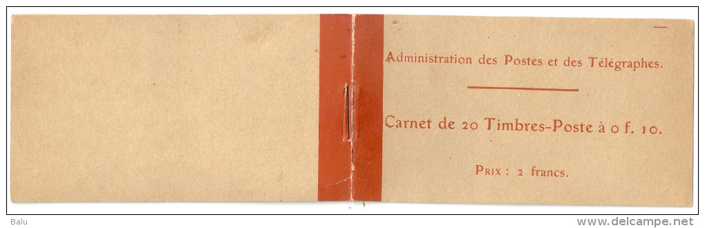 France Carnet Semeuse Camée Yvert 138-C1 **, Cérès 20 Dalay 16 Couverture Prix: 2 Francs. 138 C 1, Siehe 6 Scans - Anciens : 1906-1965