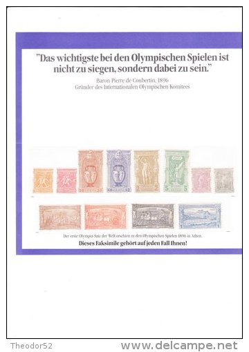 Olympia-Briefmarkensatz Von 1896 Als Faksimile - Altri & Non Classificati