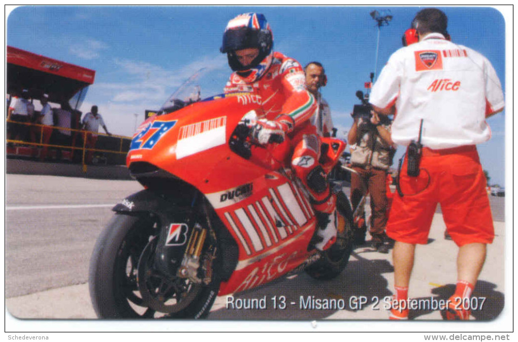 DUCATI CORSE GP MISANO  2007 SCHEDA TELEFONICA TELECOM 2429 - Pubbliche Speciali O Commemorative