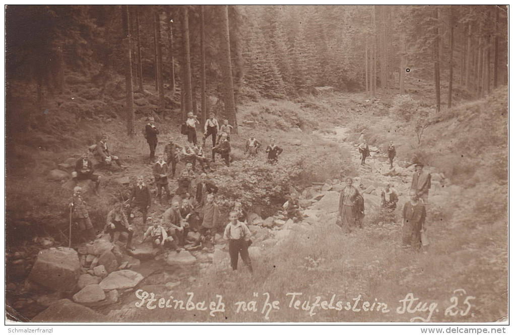 Foto AK Steinbach Nähe Teufelsstein August 1925 Bei Breitenbrunn Erlabrunn Johanngeorgenstadt Sosa Wildenthal Bockau - Breitenbrunn