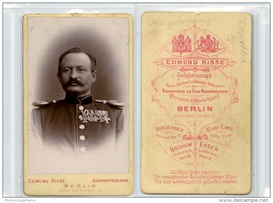 Edmund Risse, Berlin Ein Preußischer Militär - Alte (vor 1900)