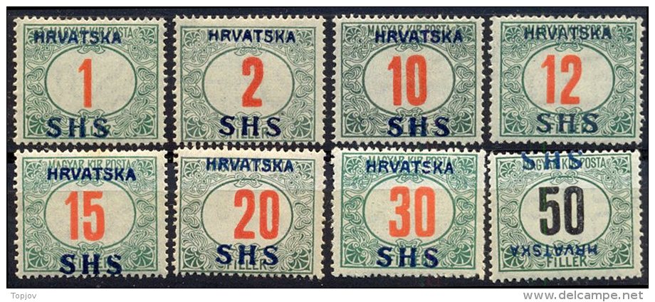 YUGOSLAVIA - JUGOSLAVIA - SHS HRVATSKA - PORTO - **MNH - 1918 - EXELENT - Timbres-taxe