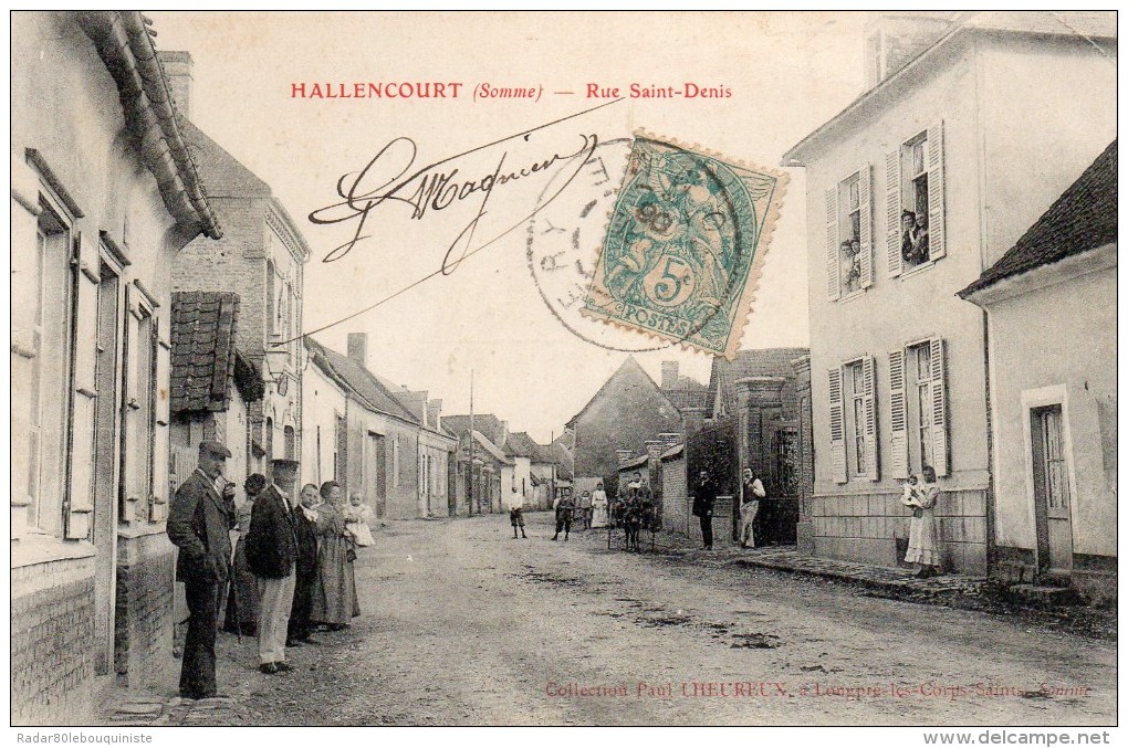 Hallencourt (somme) Rue Saint-denis. - Sonstige & Ohne Zuordnung