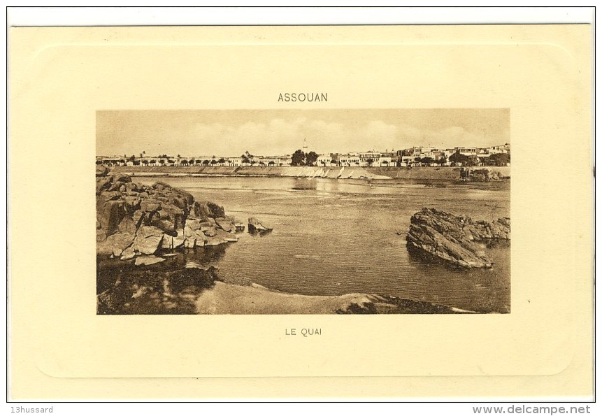 Carte Postale Ancienne Egypte -  Assouan. Le Nil - Aswan