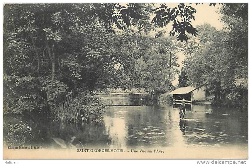 Eure - Ref A678 -  Saint Georges Motel - St Georges Motel  -une Vue Sur L Avre - Petit Plan Lavoir - Pont De Fer - - Saint-Georges-Motel