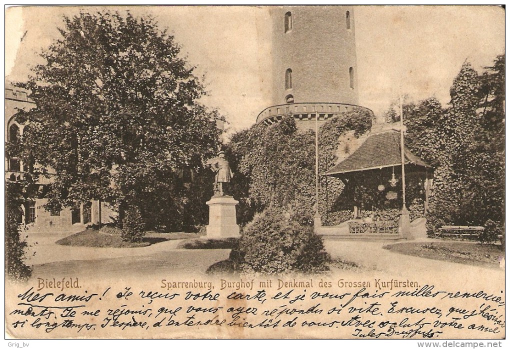 Bielefeld - Sparrenburg, Burghof Mit Denkmal Des Grossen Kurfursten - Bielefeld