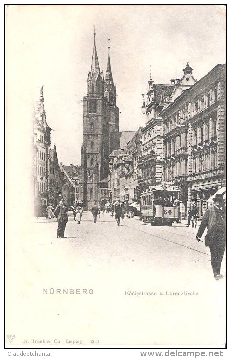 ALLEMAGNE : Nürnberg . Königstrasse U. Lorenzkirche. N'a Pas Voyagé! - Nuernberg