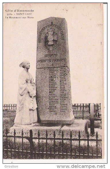 COTE D'EMERAUDE 3564 SAINT CAST LE MONUMENT AUX MORTS - Monuments Aux Morts