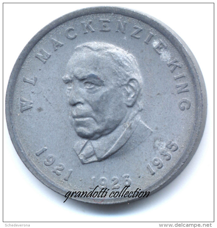 OTTAWA CANADA W.L. MACKENZIE KING 1921 - 1926 - 1935 GETTONE MONETALE PERSONAGGI FAMOSI - Monedas / De Necesidad