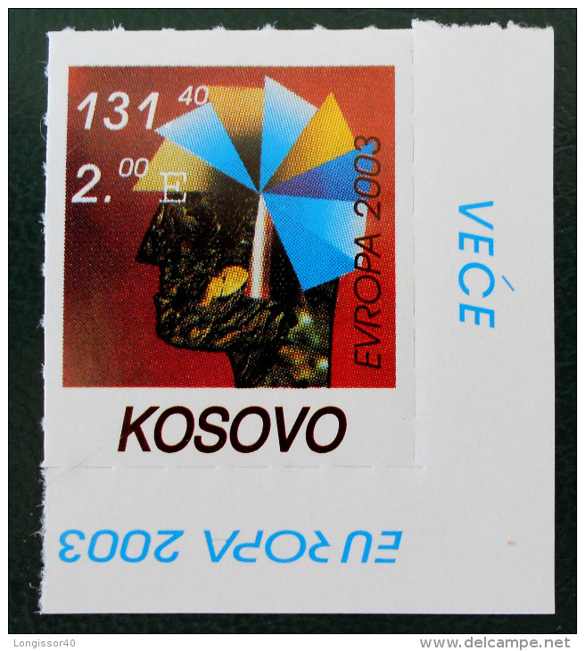 EUROPA 2002 - NEUF ** - PH 0021 - COIN DE FEUILLE - EMISSION KOSOVAR - Kosovo