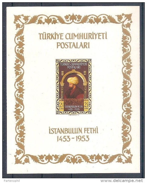 TURCHIA TURKEY - 1953 MOHAMMED SHETT N.5. MNH CAT. € 170,00 - Unused Stamps